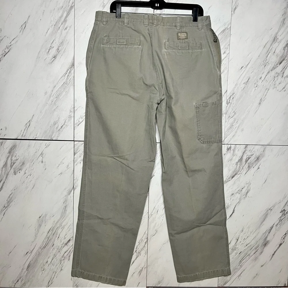 Columbia Sportswear ROC Fossil Cotton Khaki Work Pants SZ 36x32